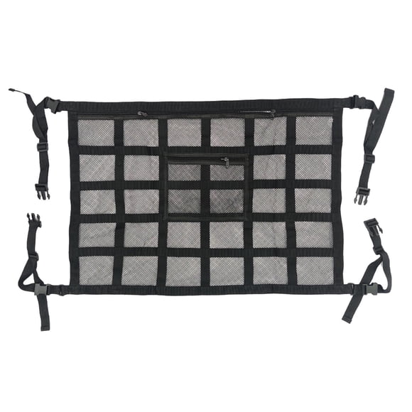 Red de carga para techo de coche, bolsillo de almacenamiento, organizador de almacenamiento para techo, artículos colgantes, accesorios para acampar, Grande