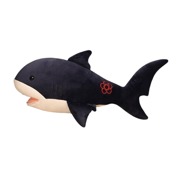 Simulación Animal Almohada Tiburón Divertido Amigable Cómodo Para Dormitorio Azul Oscuro