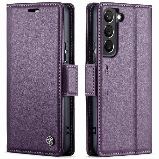 CaseMe tipo cartera Samsung Galaxy S22 Plus con cierre magnético, RFID, tarjetero, soporte, carga inalámbrica