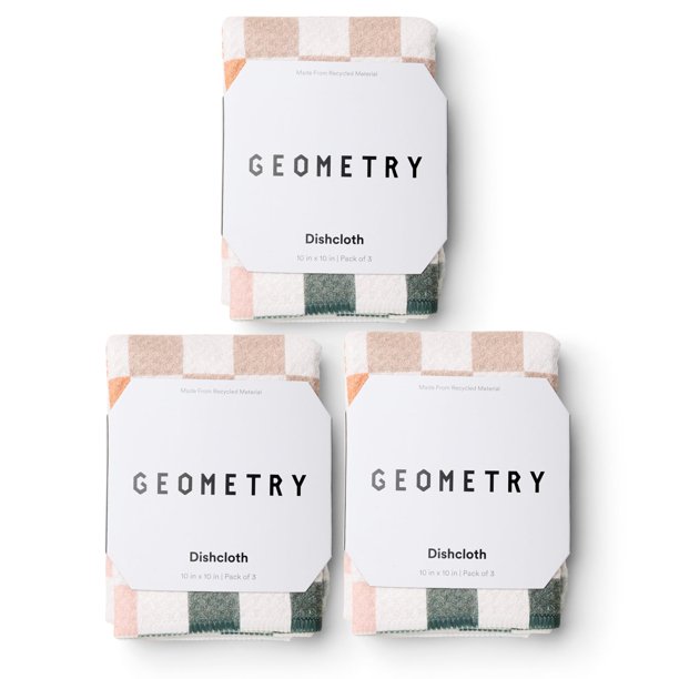 Paños de Cocina GEOMETRY - Paños de Secado Rápido - Paños Premium con Geoweave - Pack de 3 Cuadros Otoñales