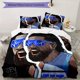 thumbnail image 1 of 3pcs YEET-Inspired Bedding Set - Includes 1 Cover & 2 Pillowcases, Breathable Polyester, Machine Washable - Perfect for All Seasons, Cartoon Design with "Yeet" Text & Fashion Glasses Illustration, All, 1 of 1