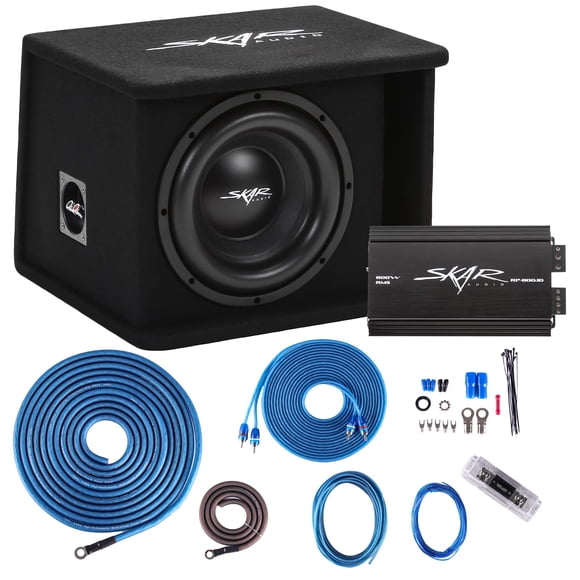 Paquete de graves de subwoofer Skar Audio Single 10 SDR 1200W