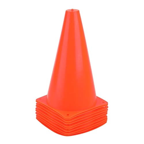 Juego de 10 conos de tráfico Training Traffic Cones Fragraim de 9 pulgadas, color naranja