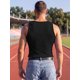 thumbnail image 3 of INSPIRE CHIC Camiseta sin mangas ajustada para hombre, para gimnasio, con rayas, talla M, color negro, 3 of 5
