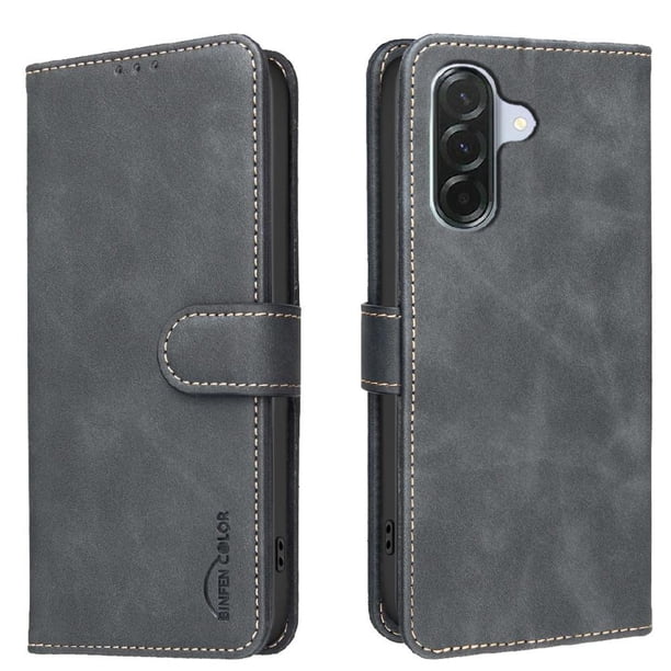 Funda Billetera para Samsung Galaxy S25 FE Protección RFID y Soporte Ajustable Negro