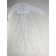 thumbnail image 3 of Bridal Contrast Lace Mesh Dress, See Through Long Sleeve Deep V Babydoll, Women's Sexy Lingerie & Underwear, 3 of 3