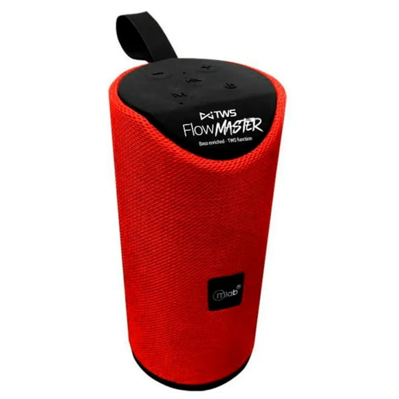Parlante Bluetooth 20W Recargable Rojo Flow Master 8858