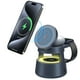 thumbnail image 1 of Cargador Inalámbrico Magnético 5 en 1 de Carga Rápida con Altavoz y Luz Nocturna Compatible con Auriculares iPhone IWatch-Negro, 1 of 6