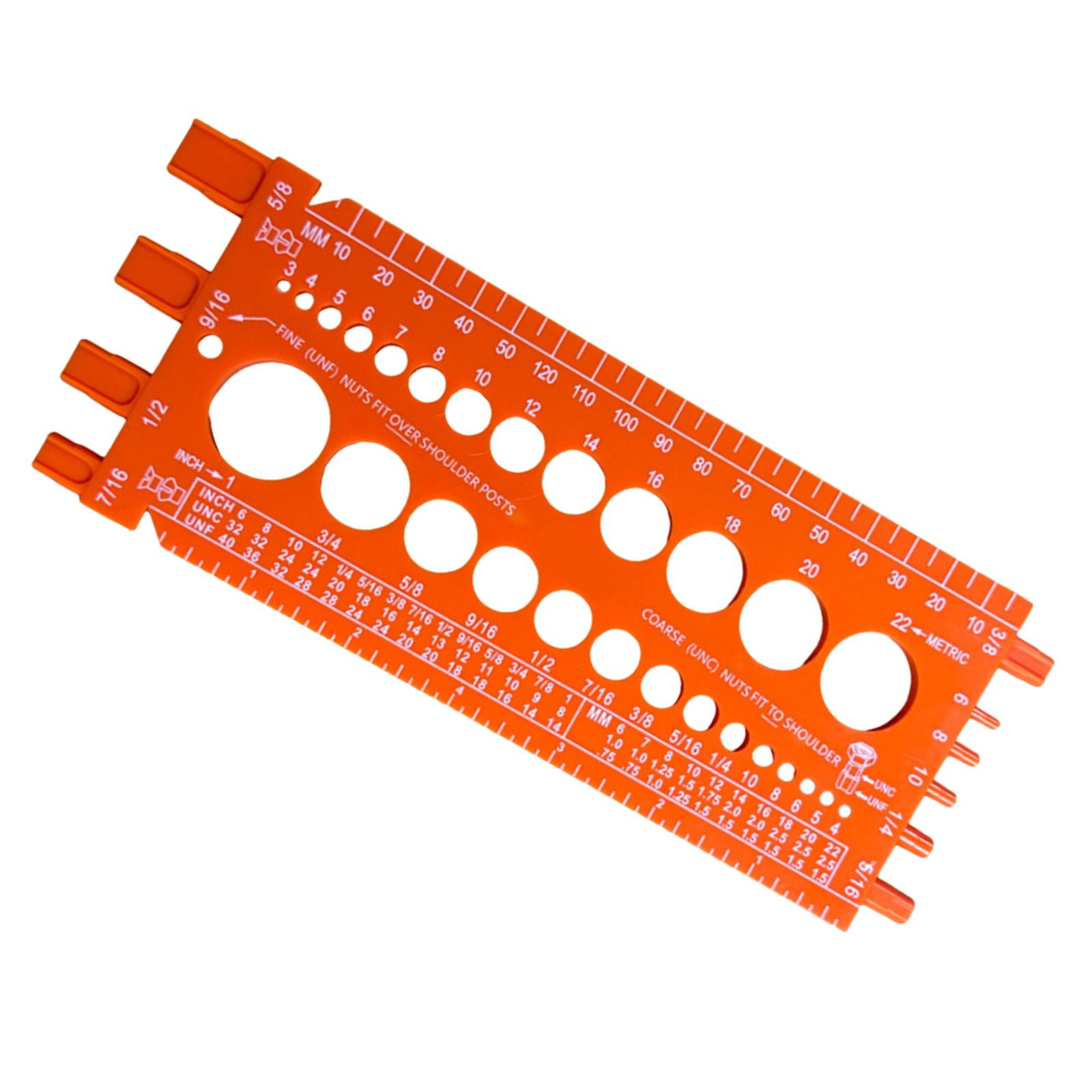 Magideal - Tornillo Perno Tuerca Medición De Rosca Calibre Rosca Tuerca Y Tamaño De Perno Calibre Identificador De Perno Y Tuerca Calibre Herramienta De Utilidad