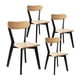 thumbnail image 1 of Pack 4 Sillas Para Comedor Cocina Madera Moderna Respaldo Curvo Fresno Negras, 1 of 8