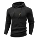 thumbnail image 1 of Polerón Hombre Tejido Waffle Negro Manga Larga Hoodie d&b, 1 of 3