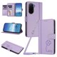 thumbnail image 1 of Funda Cartera Trébol para Xiaomi Poco M7 4G con Ranuras Tarjetas y Carga Inalámbrica Morado claro, 1 of 6