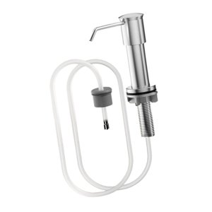 Magideal - Dispensador De Jabón Líquido Para Platos Con Bomba. Suministros Prácticos. Fácil Instalación. Dispensador De Jabón Integrado Con Tubo De Extensión Par Plata