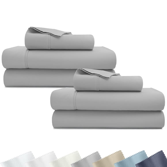 Juego de sábanas Twin XL de algodón California Design Den – Pack de 2