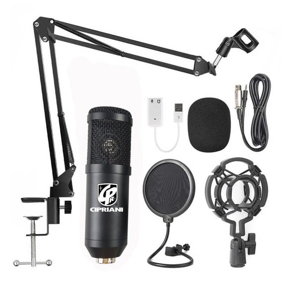 Kit Streaming Microfono atril filtro accesorios Bm 800k Black