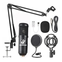 Cipriani - Kit Streaming Microfono/Atril/Filtro/Accesorios Bm-800K Black