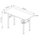 thumbnail image 2 of Mesa Plegable Rosa patas de fierro Trabajos pesados Uso Industrial 120 CM, 2 of 6