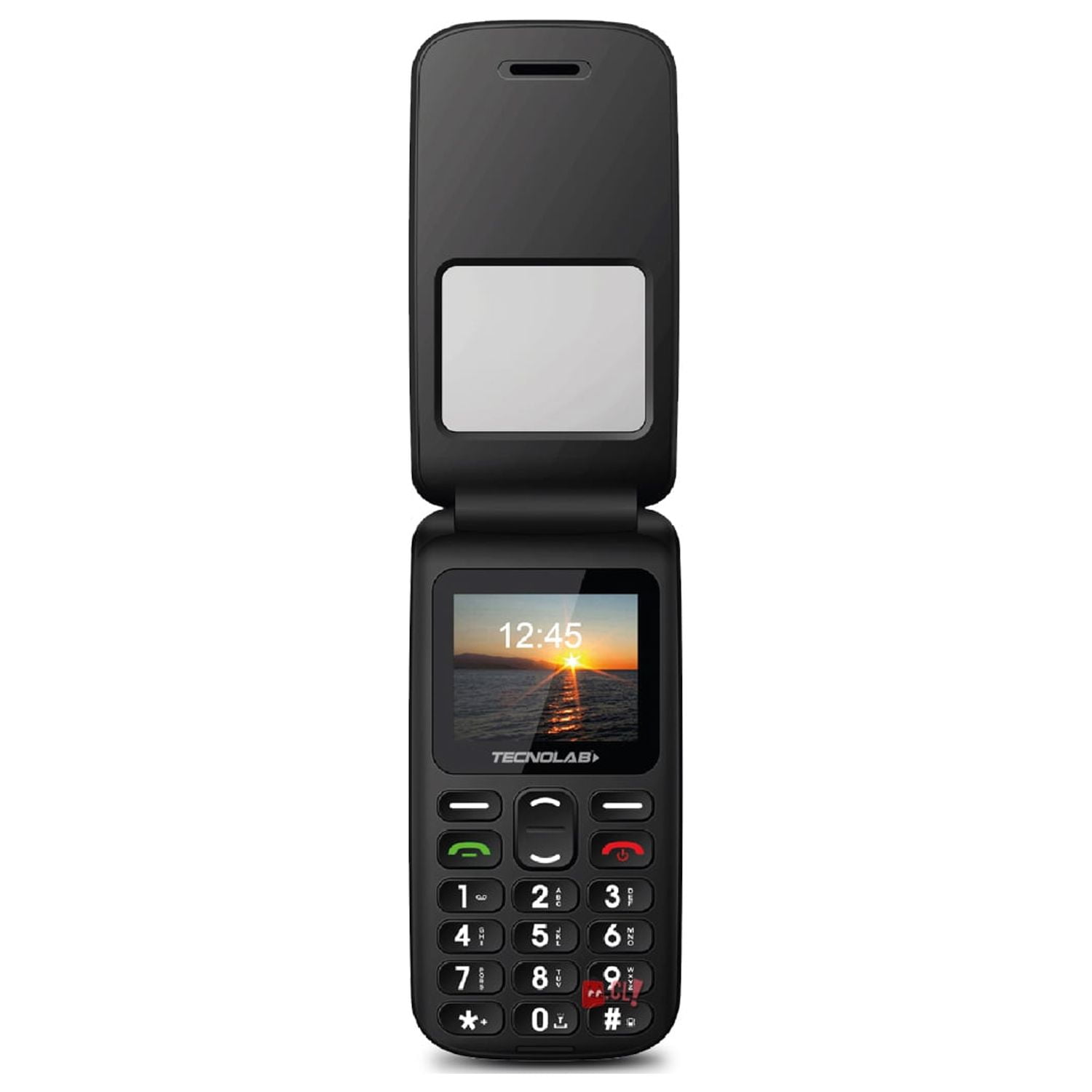 Tecnolab - Celular Senior Adulto Mayor Modelo Almeja Color Rojo - Ps