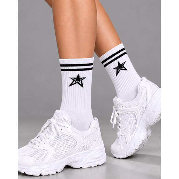 Calcetines Deportivos Mujer Retro Star Entrenamiento