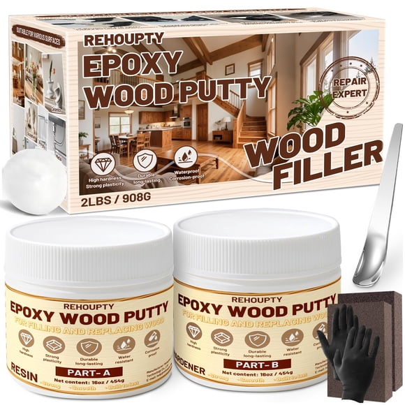 Kit de masilla epóxica para madera REHOUPTY de alta capacidad 960 mL
