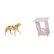 thumbnail image 3 of Escultura De Guepardo Dorado, Adorno De Mesa Para Oficina, Hogar, Mesa Auxiliar Práctica, Versátil Y Portátil Para Hotel, Cafetería, Pasillo, Sala De Estar, Balcón., 3 of 5
