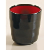 Taza De Té Yanco Cr-9305, Melamina Bicolor, Negra Y Roja, 210 Ml, Paquete De 48