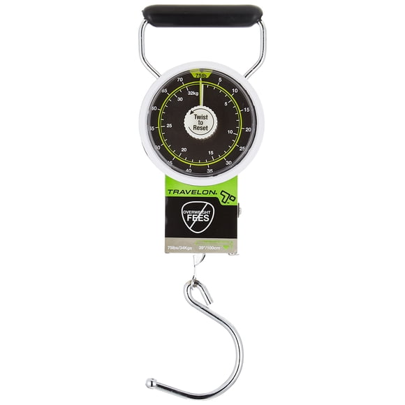 Báscula de equipaje Travelon Stop & Lock negra de hasta 34 kg