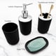 thumbnail image 2 of Juego de accesorios de baño WBJKZJD de resina resistente a roturas, color negro, 2 of 7