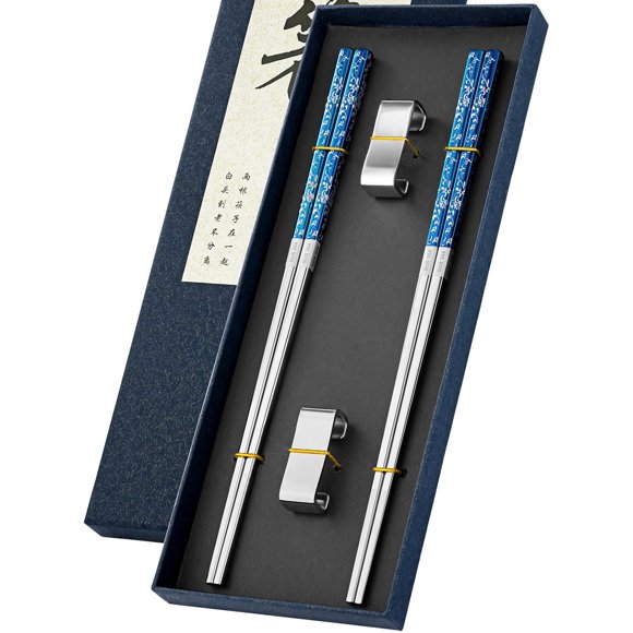 Palillos FOFAYU de Acero Inoxidable con Revestimiento de Titanio 23.5 cm