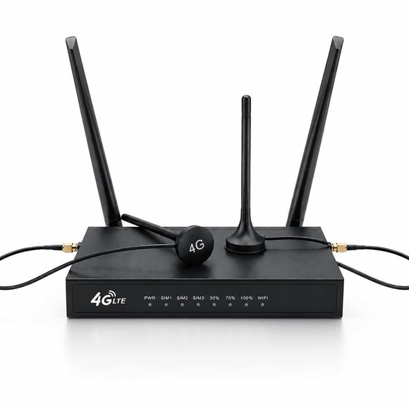 Router 4G LTE SECUPOE de 4 puertos WiFi con alimentación solar