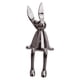 thumbnail image 1 of Estatuilla De Conejito De Adorno De Conejo Sentado Para Estantería Sala De Estar Dormitorio Gris Oscuro L, 1 of 5