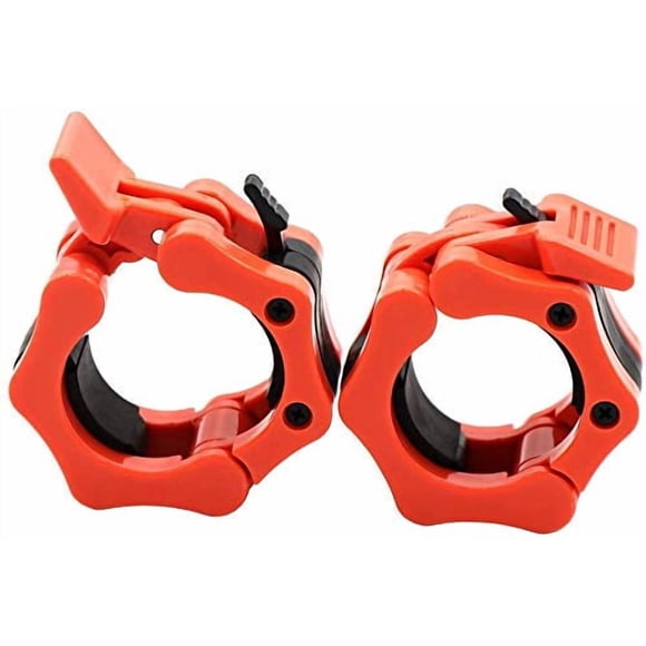 Abrazaderas Para Barra De 5 Cm Para Ejercicio Resistentes Color Naranja