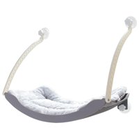 Magideal - Cama Para , Percha Para Ventana De Gato, Ventosas Para Asiento De Ventana, Hamaca Para Gato Que Ahorra Espacio, Asiento De Para Mascotas - Alfombrilla . Alfombrilla De Felpa Gris.