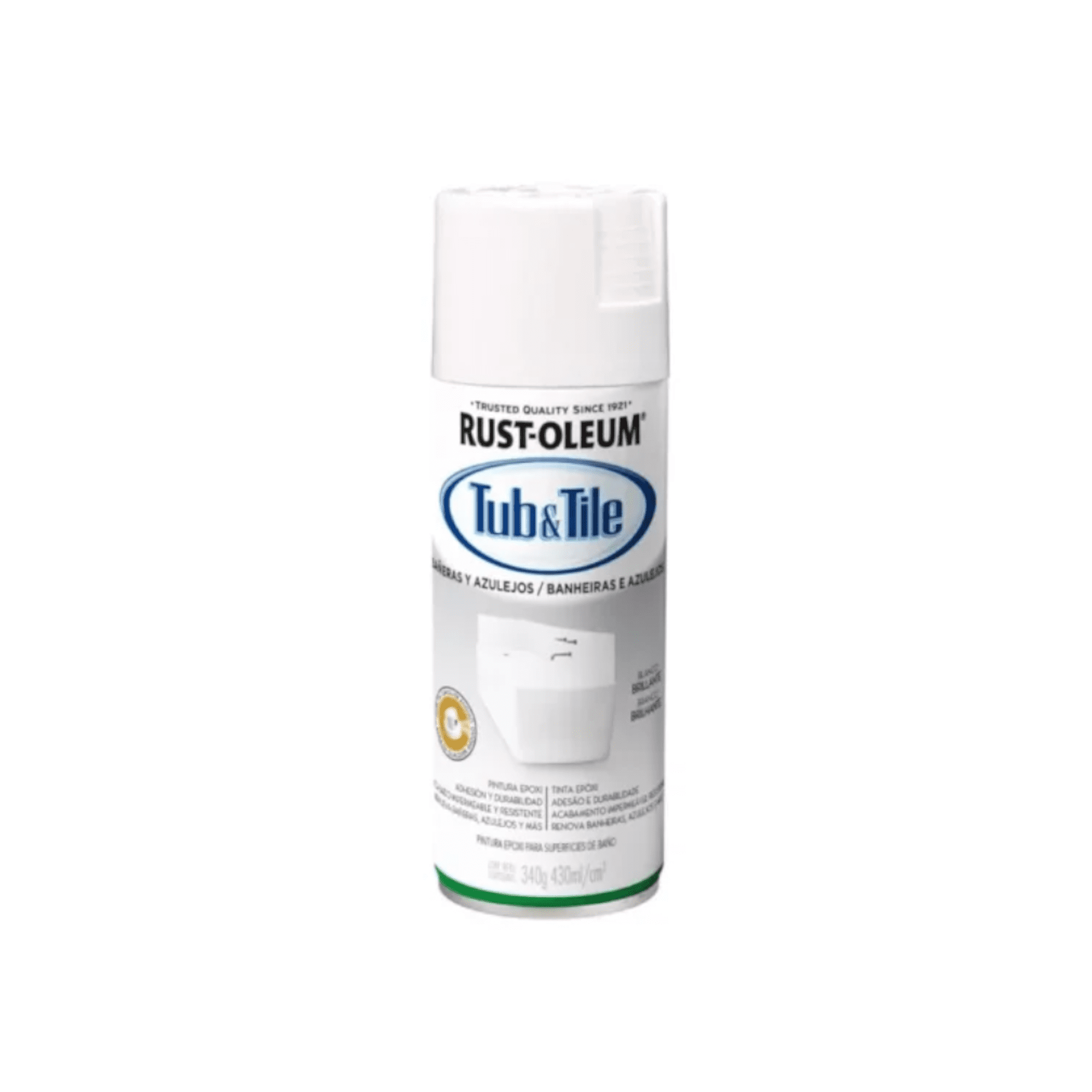 Pintura Para Tina Bañera Azulejos Lavamanos Rust Oleum Blanco 340g