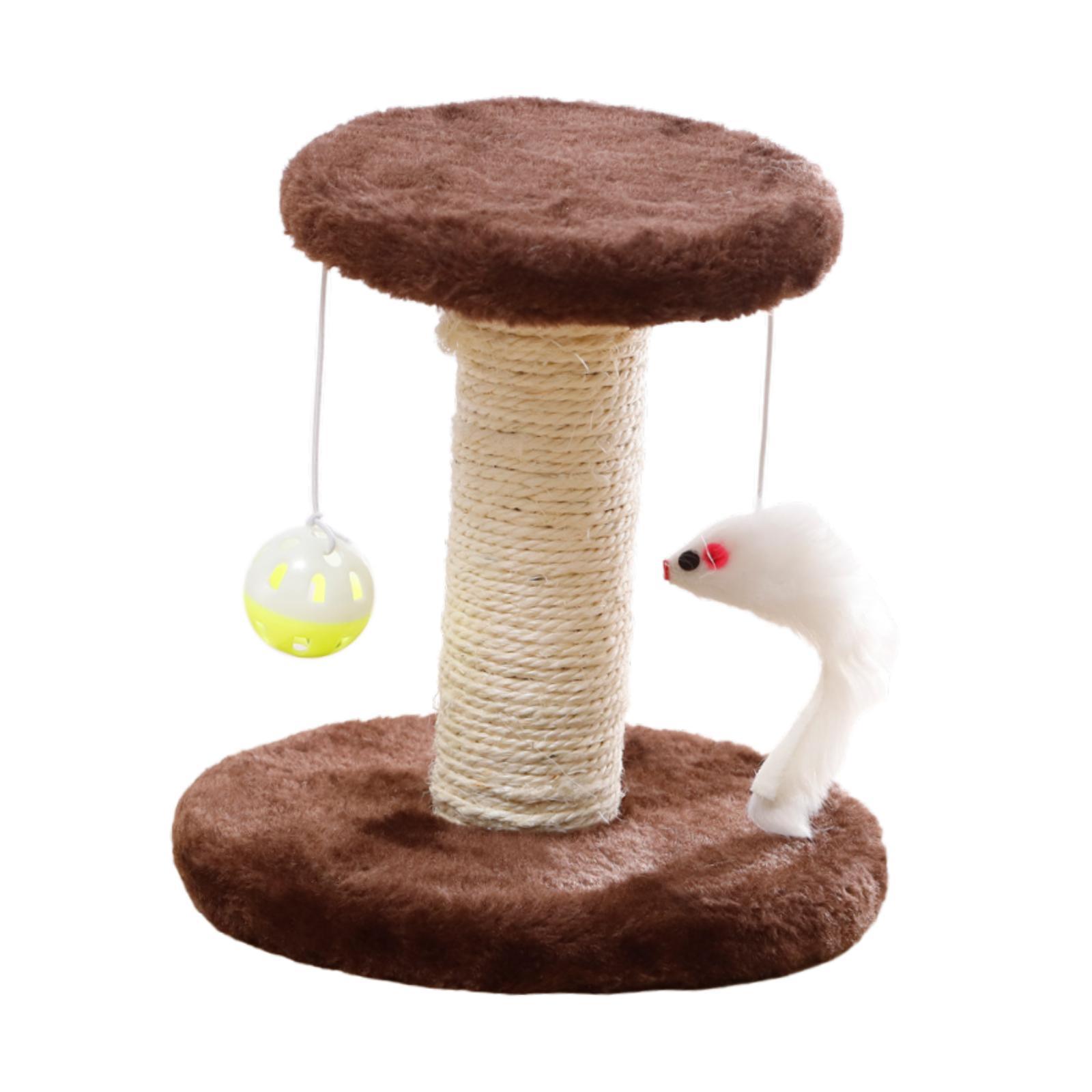 Magideal - Poste Rascador Para Gatos, Marco De Escalada De Sisal Para Gatos En Interiores, Lindo Poste Rascador Interactivo De Sisal Para Gatitos, Decoración Del Marrón