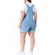 thumbnail image 3 of Agnes Orinda Peto Corto de Mezclilla Talla Grande para Mujeres Escuela Universidad Tirantes Ajustables Dobladillo Enrollado 5 Bolsillos Mono Vaquero Peto Corto 2X Azul Claro, 3 of 6