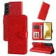thumbnail image 1 of Funda tipo cartera FOXDOCK para Samsung Galaxy S22 Plus , diseño girasol en relieve, cuero PU, cierre magnético, soporte y tarjetero, 1 of 5