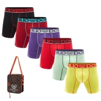 Giovacchino - Pack De 6 Boxer Medio Algodón Hombre Con Bolso Regalo