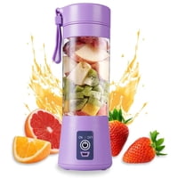 Xusx111 - 6 Hojas Portátiles En Taza De Jugo 3D, Versión Mezcladora De Jugo Recargable Interruptor Magnético Seguro Mezcladora Eléctrica De Frutas Para Una Mezcla Excelente 380Ml