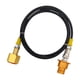 thumbnail image 4 of Adaptador de CO2 Conector rápido 1,5 M, Conector directo, Manguera adaptadora de recarga de cilindro de CO2 de aleación de aluminio de tubo negro fino oro, 4 of 5