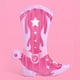 thumbnail image 1 of Flotador inflable para piscina xo, bota de vaquera Fetti de 6 pies con purpurina, 1 of 3
