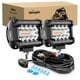 thumbnail image 1 of Barra de luz LED Pods Nilight de 4 pulgadas y 60 W, Spot Flood, color ámbar, 1 of 9