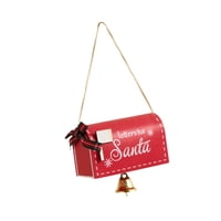 Magideal - Adorno Navideño De Buzón Para El De Navidad, Buzón Para Cartas A Papá Noel, Bonito, Decoración Navideña Colgante Para El Hogar, Artículos Para F Rojo