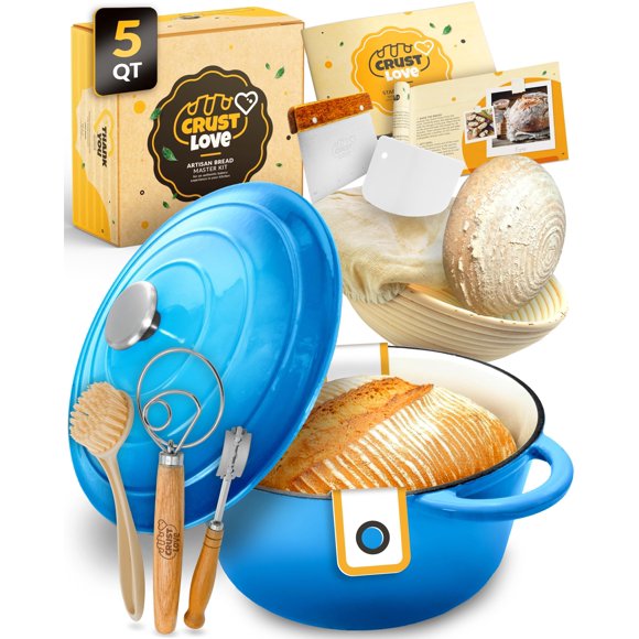 Set de horneado con horno holandés esmaltado CRUSTLOVE 5 cuartos