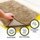 thumbnail image 2 of Juego de 4 alfombrillas de microfibra, color beige, 30 x 19 cm, para puerta y baño, 2 of 7