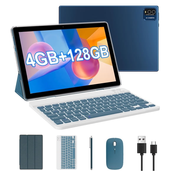 Tablet CUPEISI 2024, última versión, 2 en 1, 10 pulgadas, 4 GB de RAM, 128 GB de ROM, Android 11