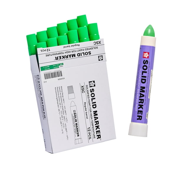 Marcador Sólido Sakura 13mm Verde Fluorescente 12 unidades
