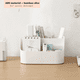 thumbnail image 2 of White Desktop Storage Organizer: Pen Pencil Card Holder Box Container For Desk, Office Supplies & Vanity Table - Get Organized Now!, 2 of 4