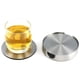thumbnail image 1 of 6 posavasos redondos de acero inoxidable para bebidas, con base de EVA, antideslizantes, para cafeterías, hoteles y casas., 1 of 8
