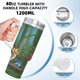 thumbnail image 5 of Bella Durmiente: Princesa Aurora Vaso aislado de acero inoxidable con asa, diseño temático, regalo para familia, amigos y fans; incluye pajita y encaja en el portavasos estándar, 40 oz, 5 of 6